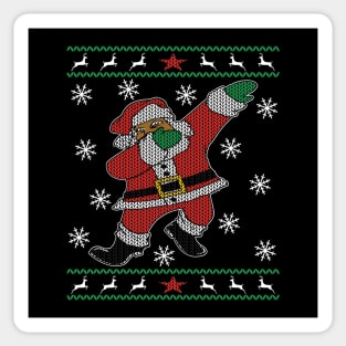 Dabbing Black Santa Sticker